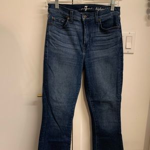 7 for all mankind high waist crop jeans size 27
